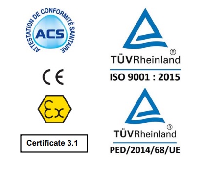 INOX rugós 1/4" visszacsapó szelep, 63 bár - Image 5