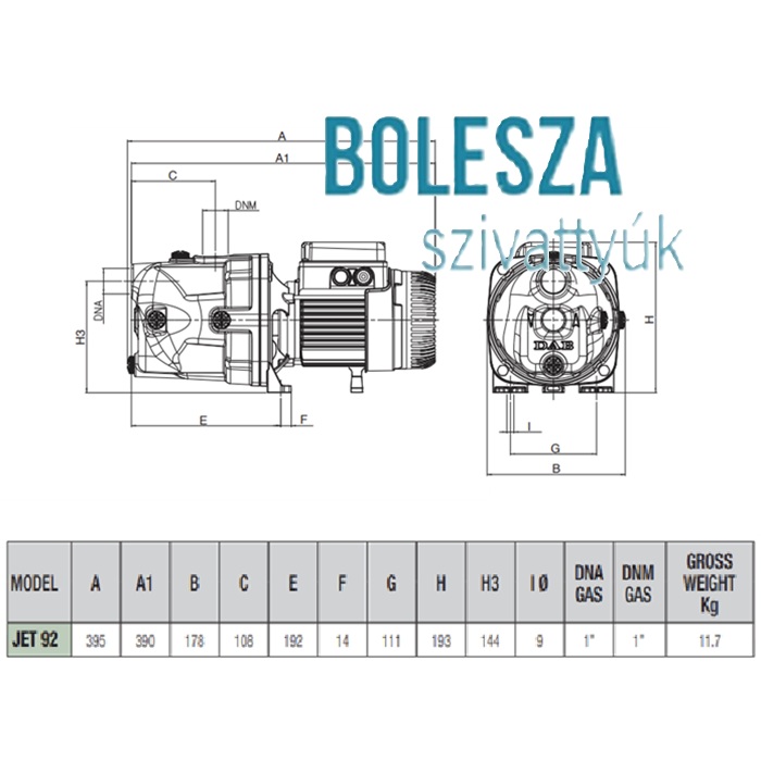 DAB Jet 92 M önfelszívó szivattyú - Image 3