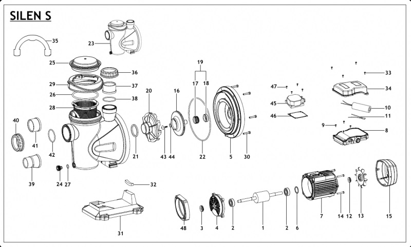 ESPA SILEN S75 15 medencevíz forgató, előszűrővel - Image 3